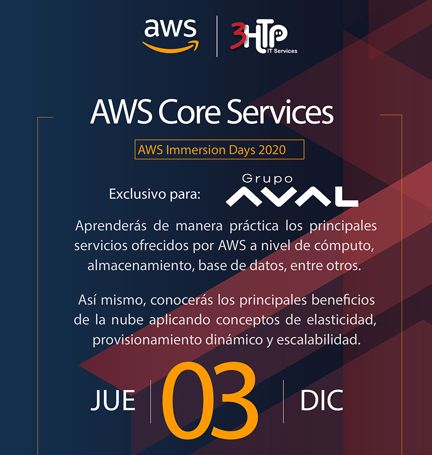 Invitación Postal Jornada de Inmersión Core Service Grupo AVAL